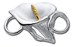 14K Gold Calla Lily Clasp