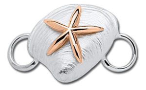 14K Rose Gold Clam and Starfish Clasp