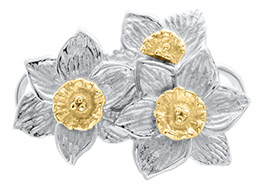 14K Gold Daffodil Clasp