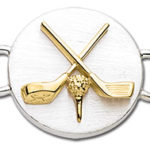 14K Gold Golf Clubs and Ball Clasp