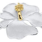 14K Gold Hibiscus Clasp