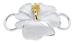 14K Gold Hibiscus Clasp