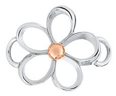 Rose Gold Open Loop Flower Clasp