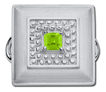 Square Dance Peridot Clasp