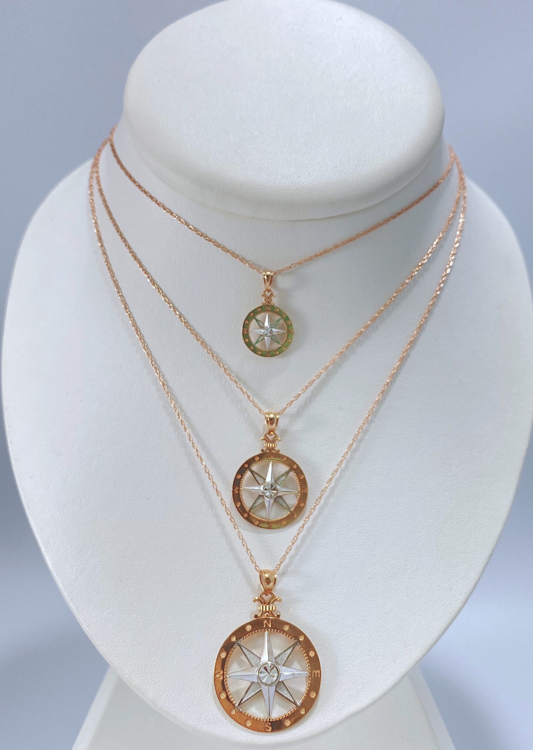 Medallion Necklace - 18K gold Compass Pendant by Talisa